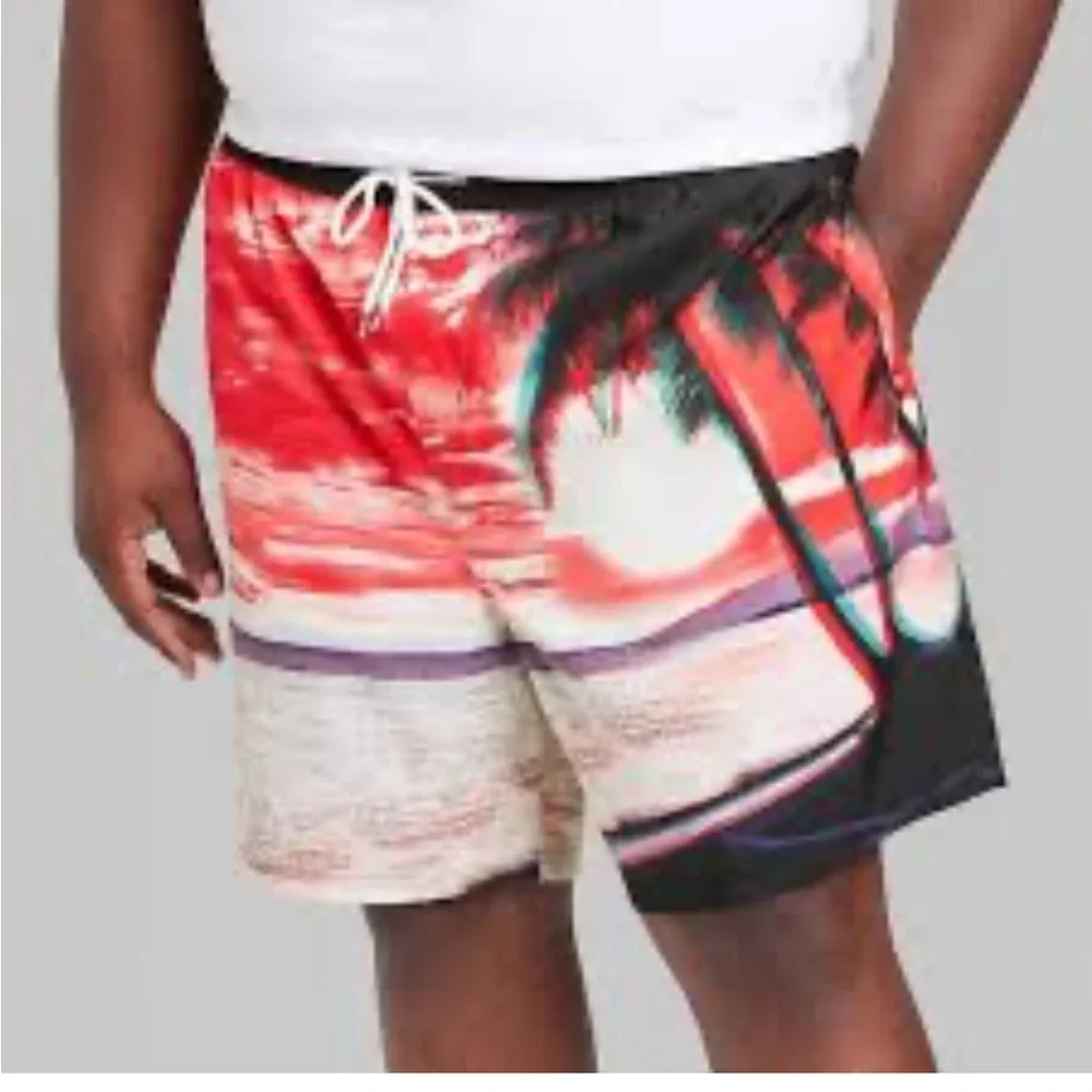 Original Use Black hot tub swim shorts colorful new size XXL